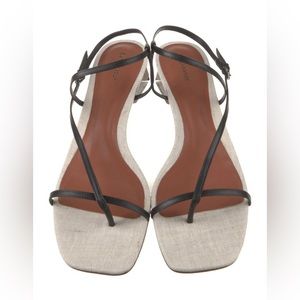 Reformation Leather Pattern Slingback Sandals